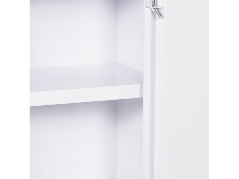  Armoire à médicaments verrouillable pour la maison 30 x 14 x 46 cm avec 3 compartiments enfant-proof en acier galvanisé à froid blanc  - Conforama D