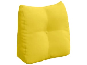 Coussin de dos, coussin de dossier jaune clair 45 x 24 x 50 cm tissu cf54784