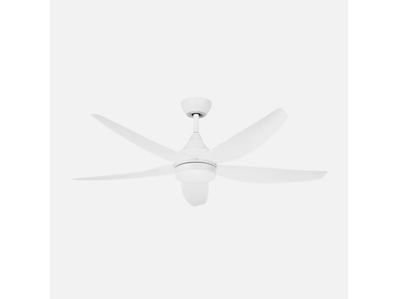  Ventilateur de plafond fabrilamp elda dc blanc 5 pales 6 vitesses led 18 w télécommande 262591501 - Conforama A