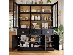 Buffet 5 porte(s) 3 tiroir(s) MODENVIE - 140 cm coloris noir