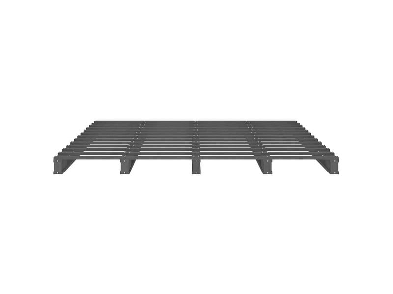  Lit double- lit adulte -  lit de palette sans matelas gris 120x200 cm bois massif  - Conforama D