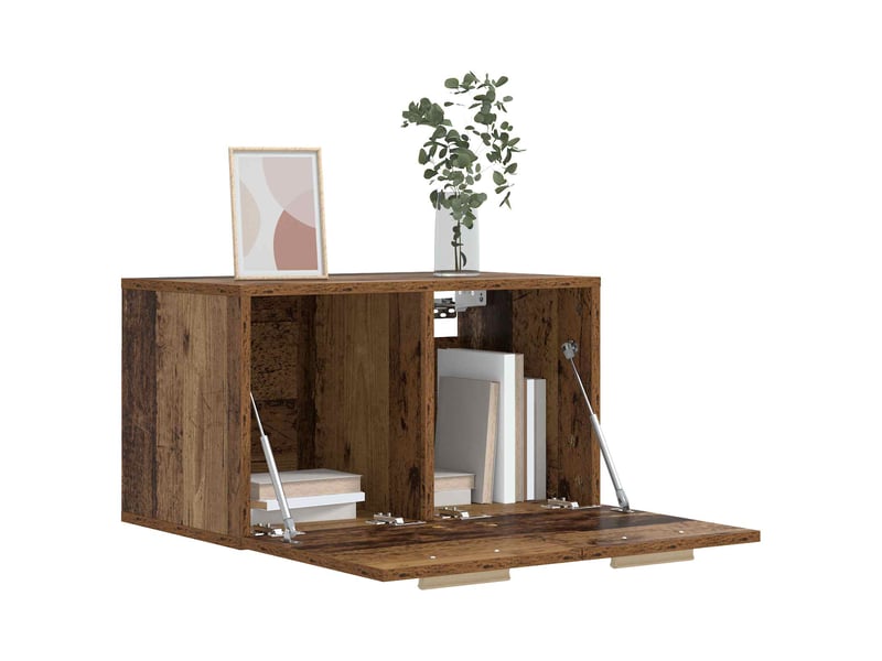  Meuble mural, meuble de rangement salon bois ancien 60 x 36,5 x 35 cm bois d'ingénierie  - Conforama C