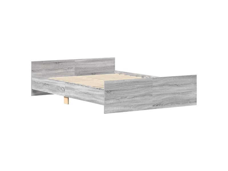 Lit double- lit adulte -  cadre de lit sans matelas sonoma gris 120x190 cm  - Conforama C