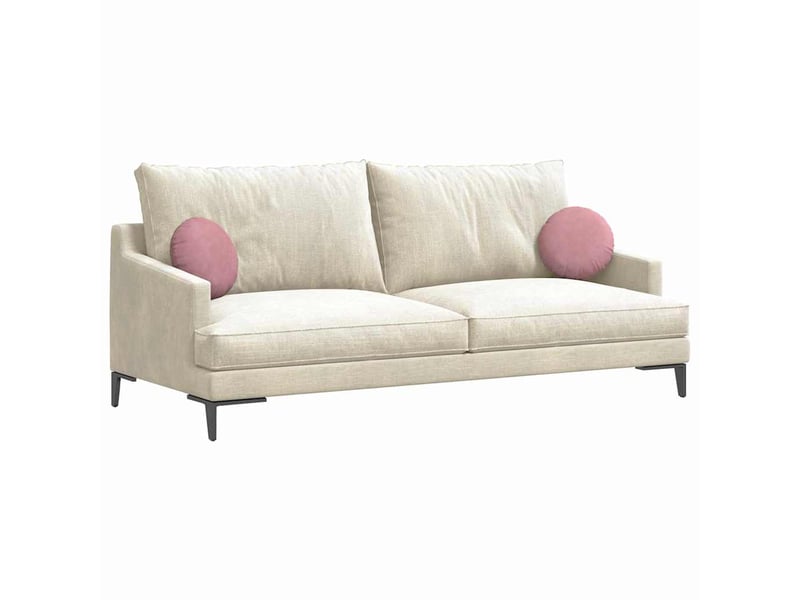  Lot de 2 coussins de siège, coussins décoratifs velours rose ø30 x 13 cm cf59912  - Conforama C