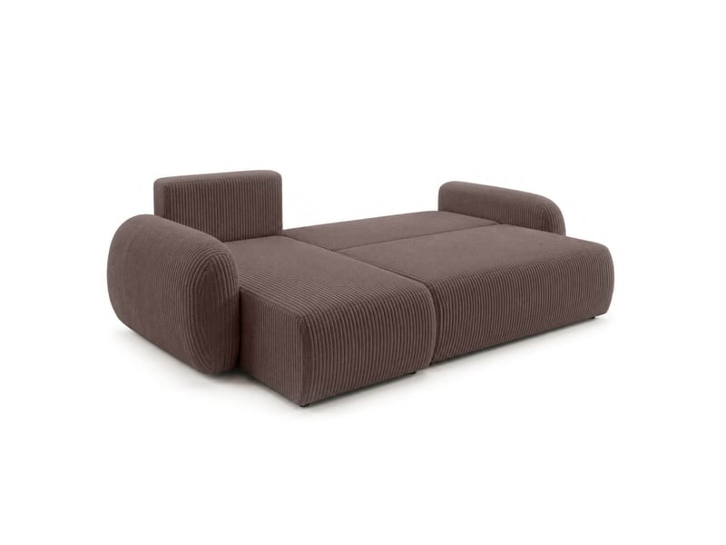 Alya - canapé d'angle convertible et réversible 3 places en velours côtelé - Conforama C