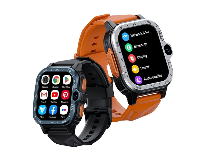  (silver 64g) montre connectée de 2,02 pouces avec android 8.1, wi-fi full netcom, emplacement pour carte sim et bluetooth.  - Conforama B