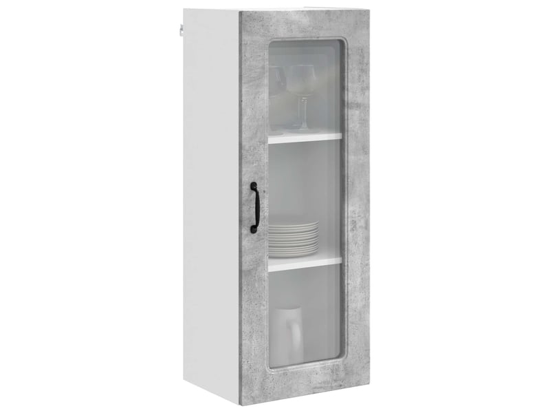  Meuble mural de cuisine | armoire de cuisine gris béton 40x31x100cm shl8967  - Conforama C