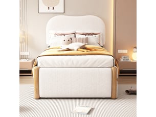 Lit gigogne 90x200 cm <strong>REDOM</strong> <strong></strong> coloris blanc