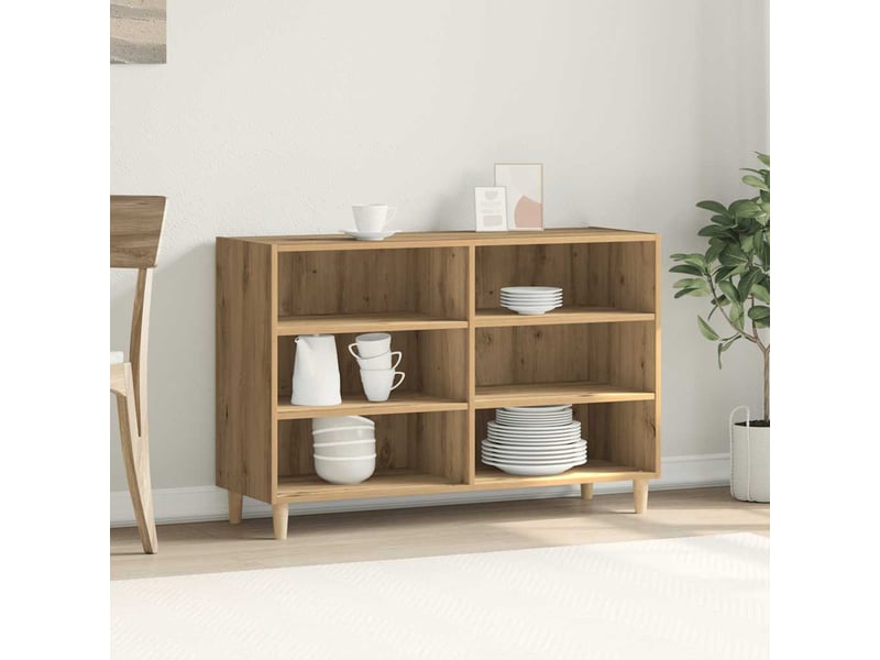  Buffet, meuble de rangement salon chêne artisanal 103,5x35x70 cm bois d'ingénierie  - Conforama B