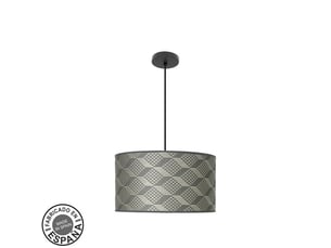 Suspension fabrilamp moda noir gris tetris 2 x e27 ø 40 cm
