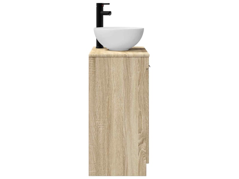  Meuble salle de bain avec évier, meuble de rangement chêne sonoma 54x35x83 cm shl9615  - Conforama E