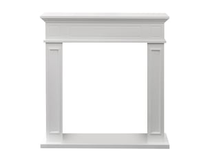Jefferson - cadre de cheminée 89,5 x 90,5 x 28 cm, revêtement décoratif en mdf blanc
