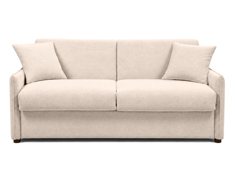 Adele - canapé lit 3 places convertible express couchage quotidien 140x190 cm matelas 18 cm en tissu texturé - best mobilier - beige ADELE - Conforama A