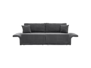 Canapé convertible 2 places 182 x 88 x 84 cm en velours côtelé gris chicfurn