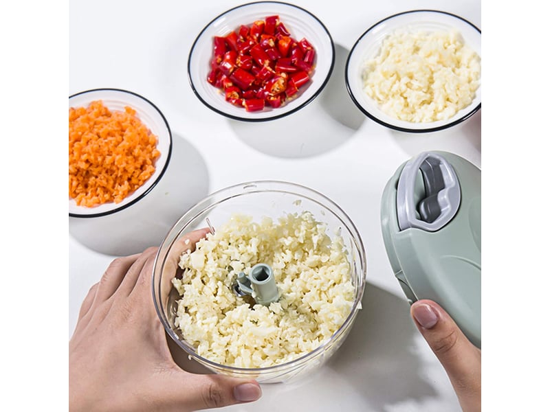 Hachoir oignon manuel, presse ail 500ml de 3-lames, pour oignon salade,pesto, persil, saucissonmachine à couper noix,(vert)  - Conforama D