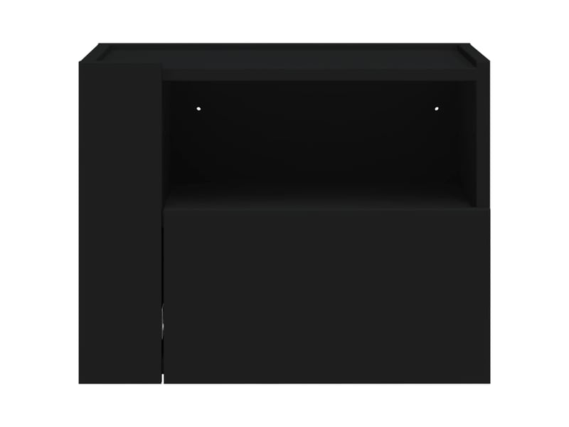  Lot de 2 tables de chevet - cabinet de chevet - table de nuit murales noir 45x30x35 cm  - Conforama D