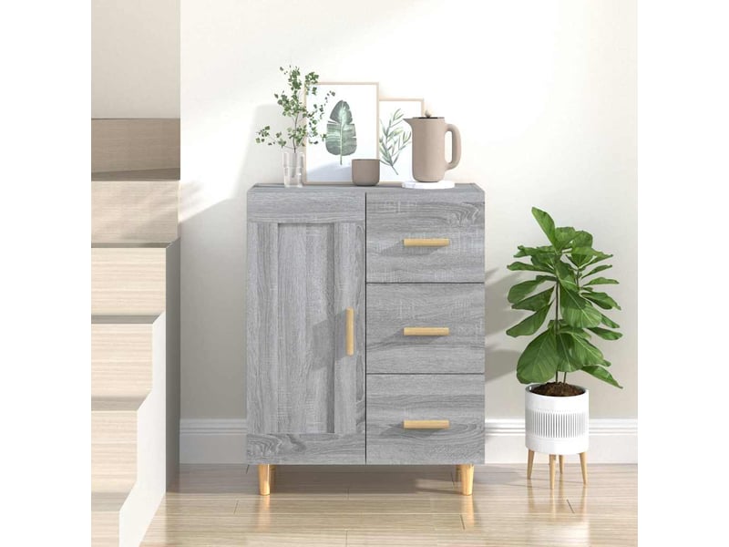  Buffet - bahut - meuble de rangement sonoma gris 69,5x34x90 cm bois d'ingénierie  - Conforama B