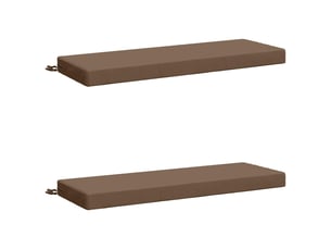 Lot de 2 coussins de banc, coussins d'assise soest 100 % polyester taupe cf57494