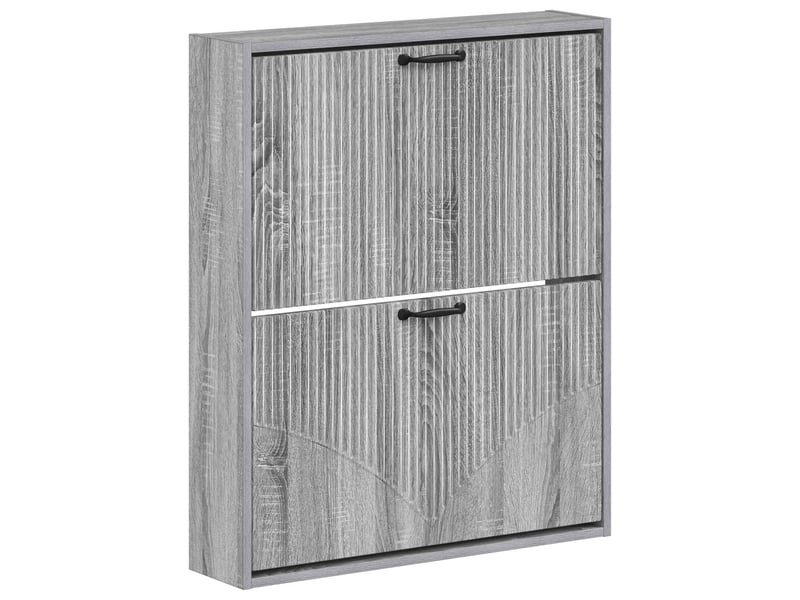  Meuble à chaussures mural, armoire à chaussures hoorn 71x17x86 cm sonoma gris  - Conforama A