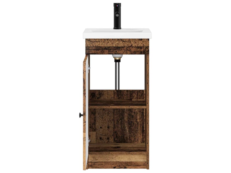  Meuble de salle de bain avec évier bois ancien shl9447  - Conforama D