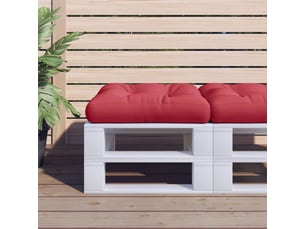 Coussin de palette, coussin de chaise, coussin de canapé rouge bordeaux 50x50x12 cm tissu cf55450