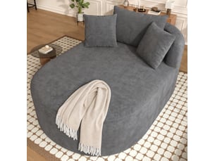 Fauteuil fixe <strong>HAUSS SPOLE</strong> Velours côtelé gris