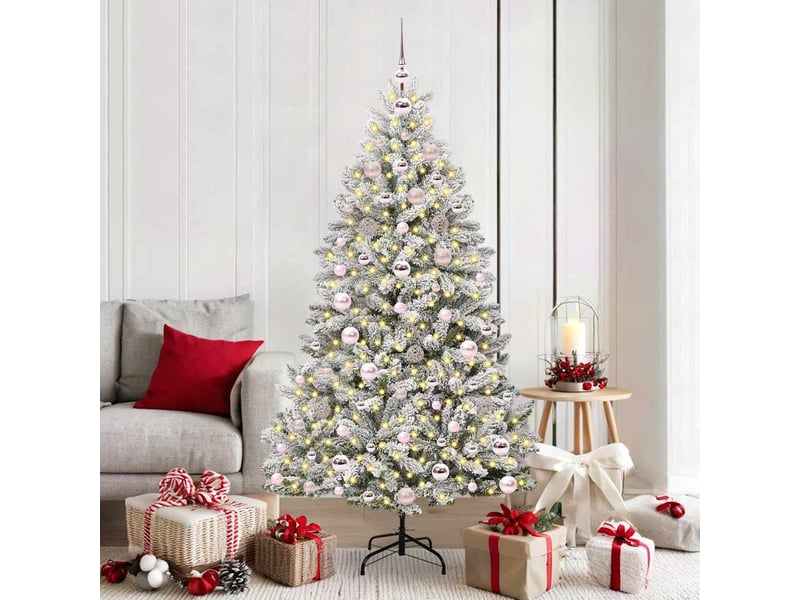 Sapin de noël - arbre de noël artificiel 180 cm 300 led blanc chaud - Conforama B