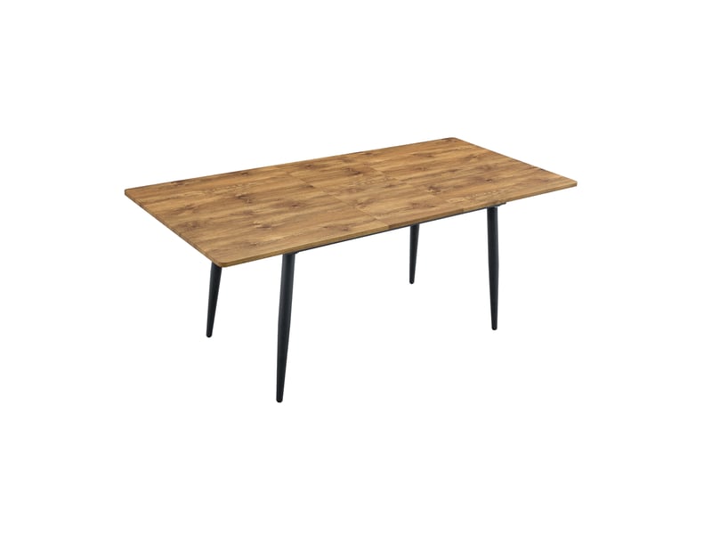  Table à manger rectangulaire industrielle, effet bois, pieds métal, 190,5150 cm, 6-8 places  - Conforama D