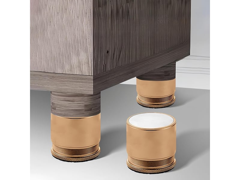  Rehausseurs de meubles réglables 2.7-4cm lot 4 - métal doré ø40mm pour lits, tables et canapés  - Conforama C
