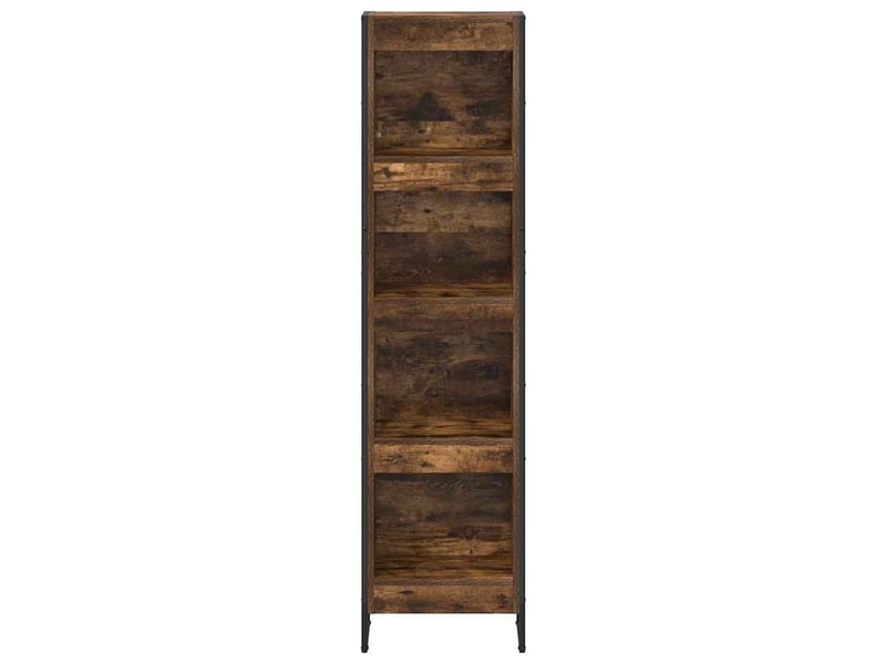 Bibliothèque, armoire à livres 40 x 30 x 155 cm bois d'ingénierie chêne fumé - Conforama E