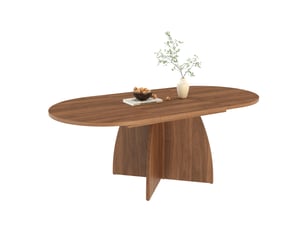 Table à manger extensible 120180x90 cm 6 à 8 personnes coloris noyer
