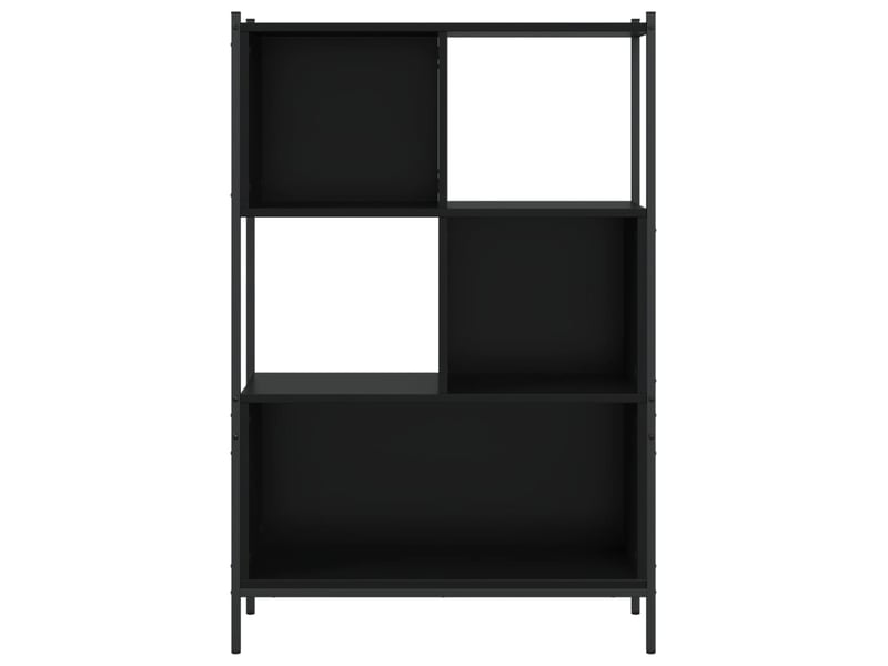  Bibliothèque, meuble de rangement salon noir 72x28x109 cm bois d'ingénierie  - Conforama E
