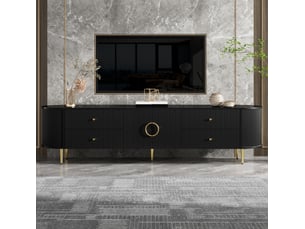 Meuble tv coloris noir 180 cm <strong>BEAOK</strong>  <strong></strong>