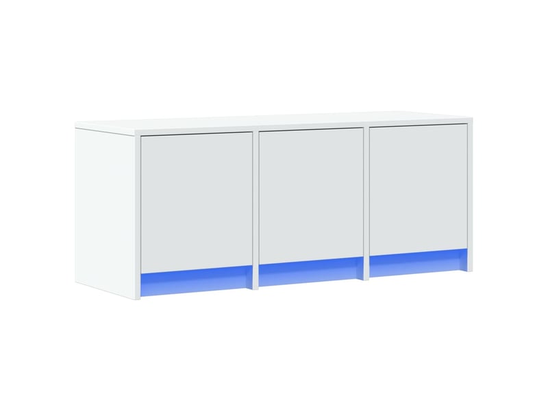 Meuble tv - banc tv - meuble de rangement avec led blanc 97x34x40 cm bois d'ingénierie - Conforama E