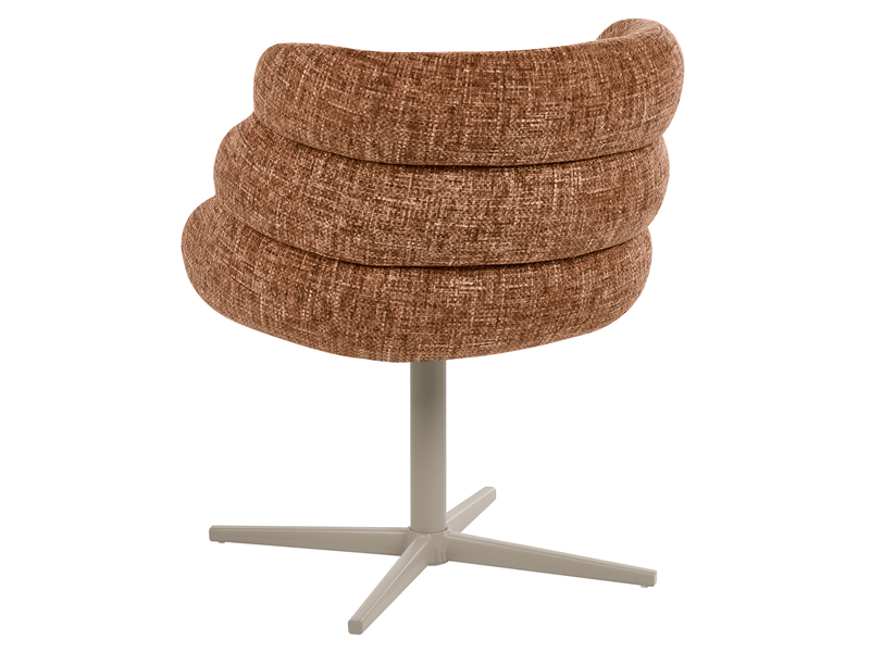 Chaise de salle à manger youngstown tissu marron doré - Conforama E