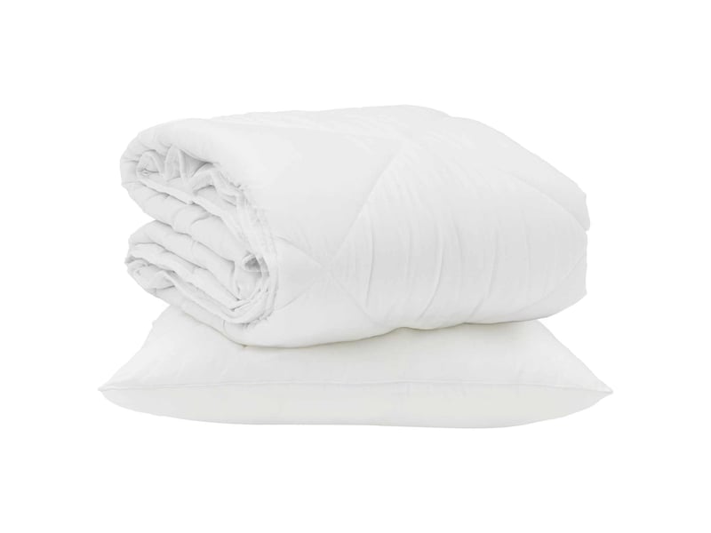 Duvet d'été simple avec oreiller 2 pièces - couette blanc microfibre - Conforama A