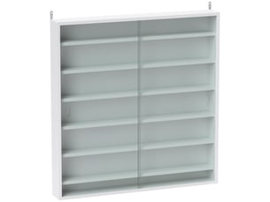 Vitrine coloris blanc 6 étagère(s) <strong></strong> <strong></strong> - 80 cmx83 cm