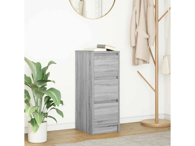 Buffet - bahut - meuble de rangement sonoma gris 29,5x34x76 cm bois d'ingénierie  - Conforama B
