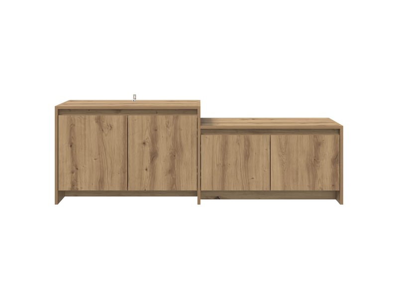  Meuble tv, banc tv 147x35x50 cm chêne artisanal bois d'ingénierie  - Conforama D