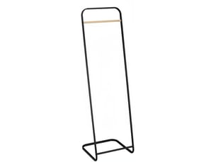 Portemanteau haut compact pratique pour entrée chambre 140 x 41 x 41 cm en fer noir 13_0018464