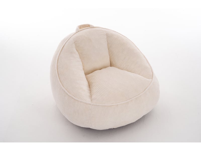 Pouf en velours côtelé beige 90 x 90 x 59 cm W5378P504686 - Conforama A