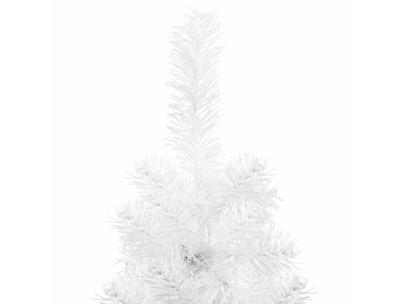  Demi sapin de noël, arbre de noël artificiel mince avec support blanc 150 cm  - Conforama E