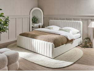 Lit 2 places 180x200 cm BELIANI   coloris blanc