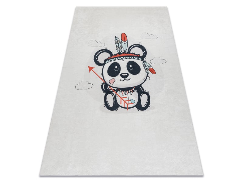  Tapis lavable bambino 1129 panda pour les enfants antidérapant - crème 120x170 cm  - Conforama A