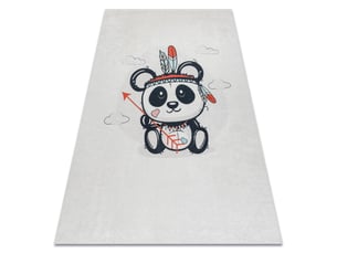 Tapis lavable bambino 1129 panda pour les enfants antidérapant - crème 120x170 cm