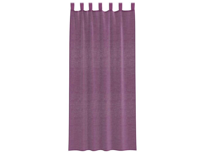  Lot de 2 rideaux en voile, voilages avec boucles violet 140x245 cm cf44339  - Conforama D