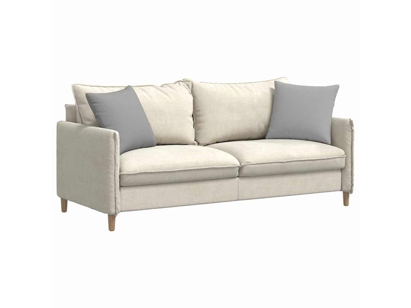  Lot de 2 coussins de canapé, coussins décoratifs tissu gris nuage 45 x 45 cm cf58878  - Conforama C