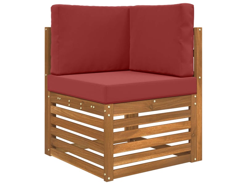  Coussin de canapé d'extérieur, coussin de chaise polyester bordeaux 60 x 60 cm cf54046  - Conforama C