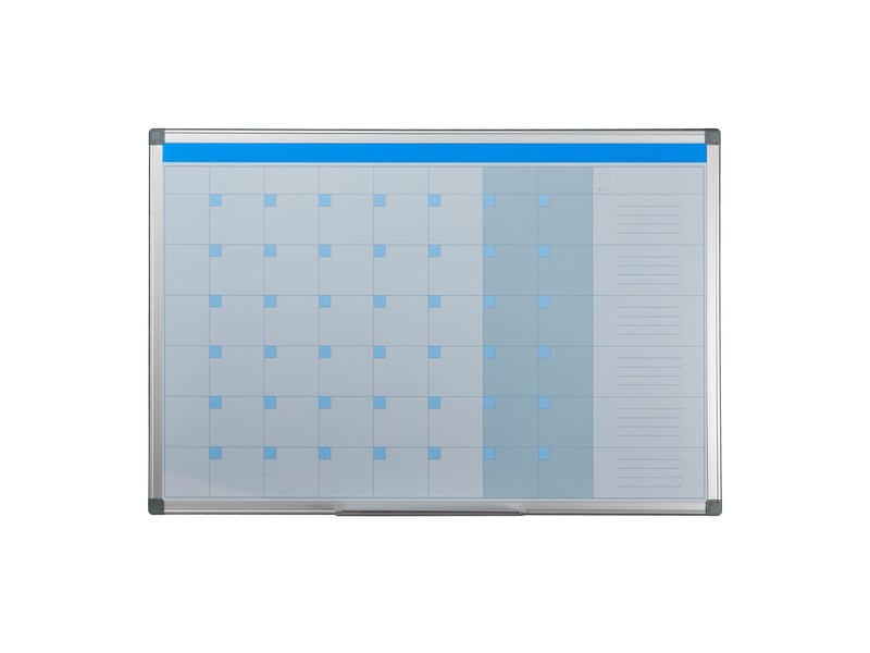  Tableau blanc magnétique mural pratique pour organisation 60 x 90 cm en fer blanc 13_0009563  - Conforama A