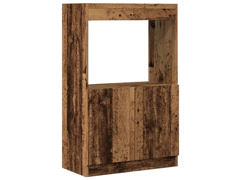  Buffet haut, meuble de rangement vieux bois 63x33x100 cm bois d'ingénierie  - Conforama A